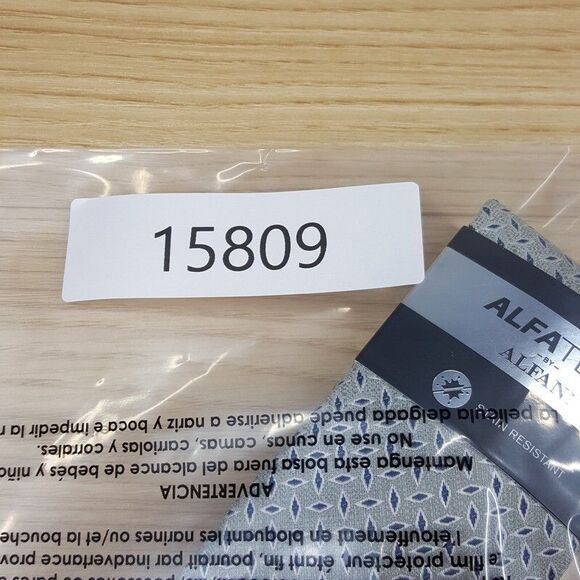 ALFANI Mens Neck Tie Pale Green Diamond Pattern Stain Resistant - Picture 5 of 5